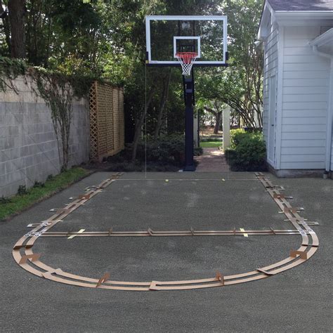 basketball court stencil for driveway.